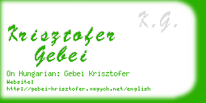 krisztofer gebei business card